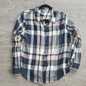Plaid button down shirt